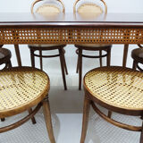 Table et 6 chairs Michael Thonet designed No.11