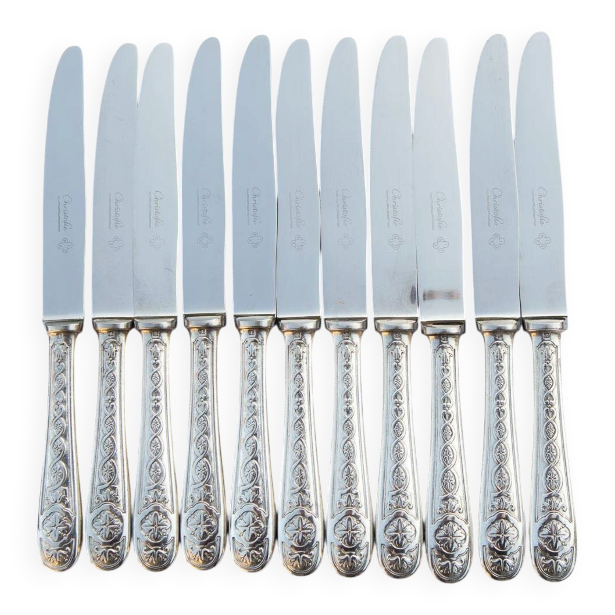 Set of 11 dessert or entremets knives Villeroy by Christofle