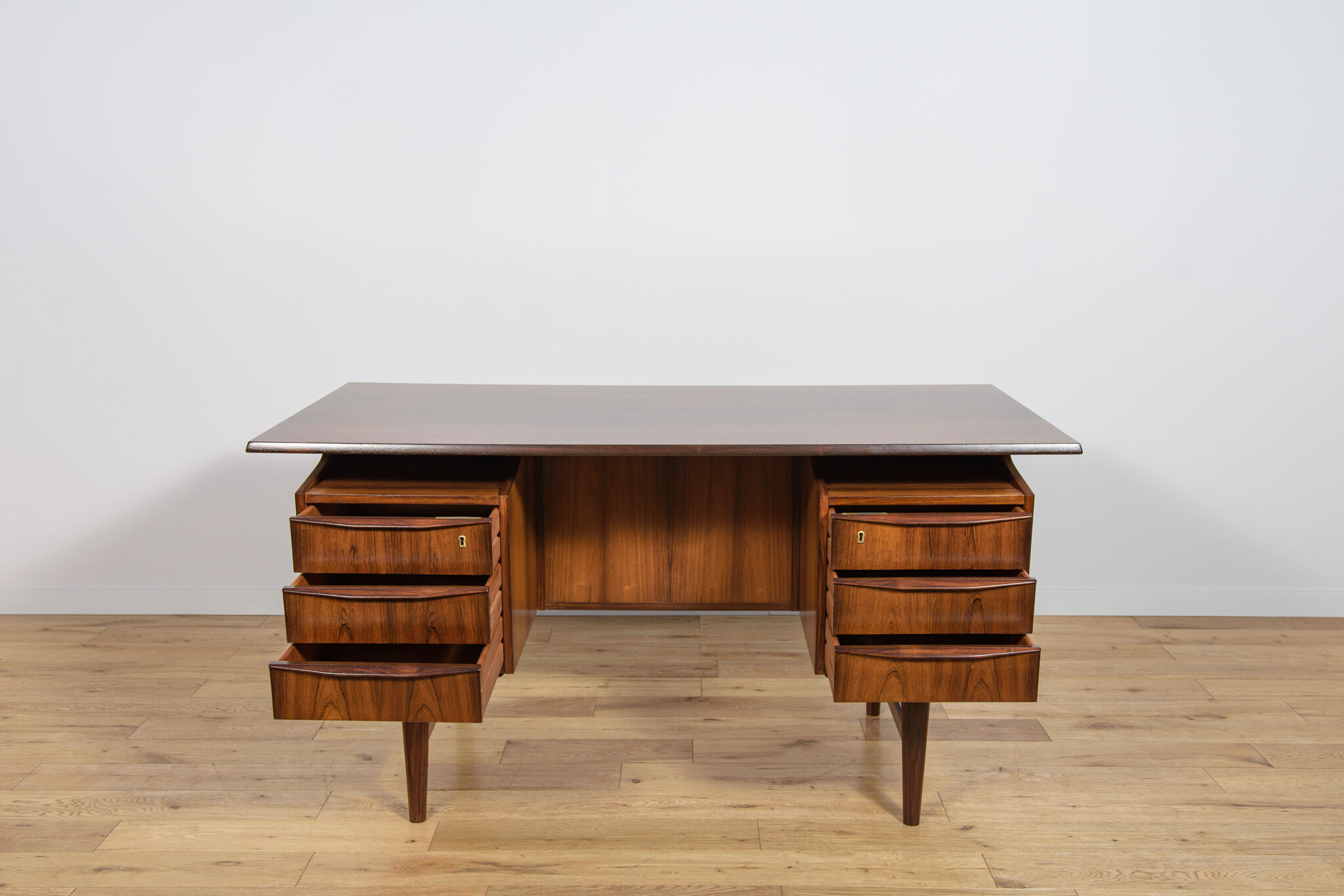 Mid-century freestanding rosewood desk, Denmark, 1960s
