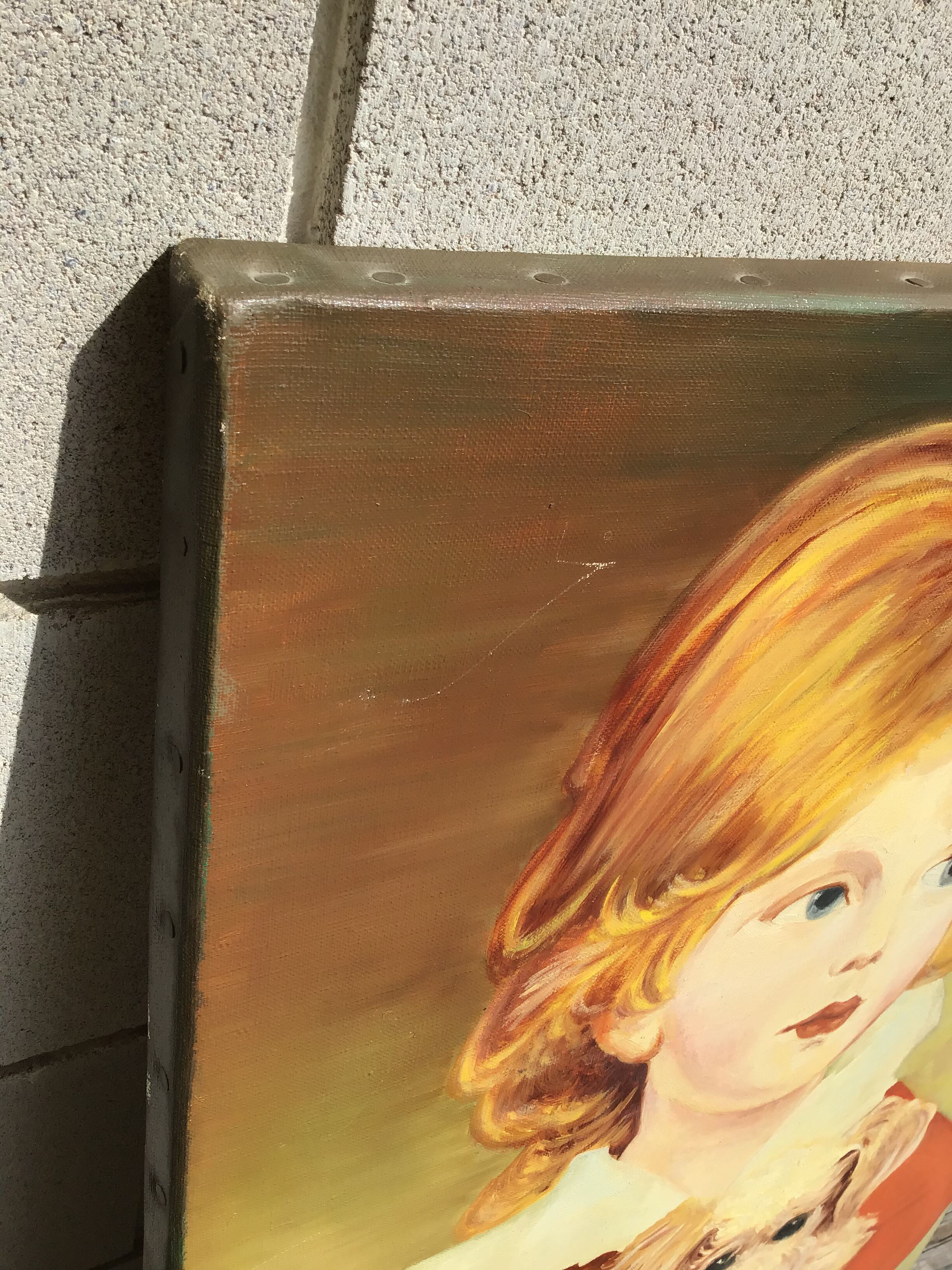 Portrait oil on canvas child