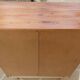 Grande Commode dessus bois 4  tiroirs cérusés blanc gris avec boutons métal