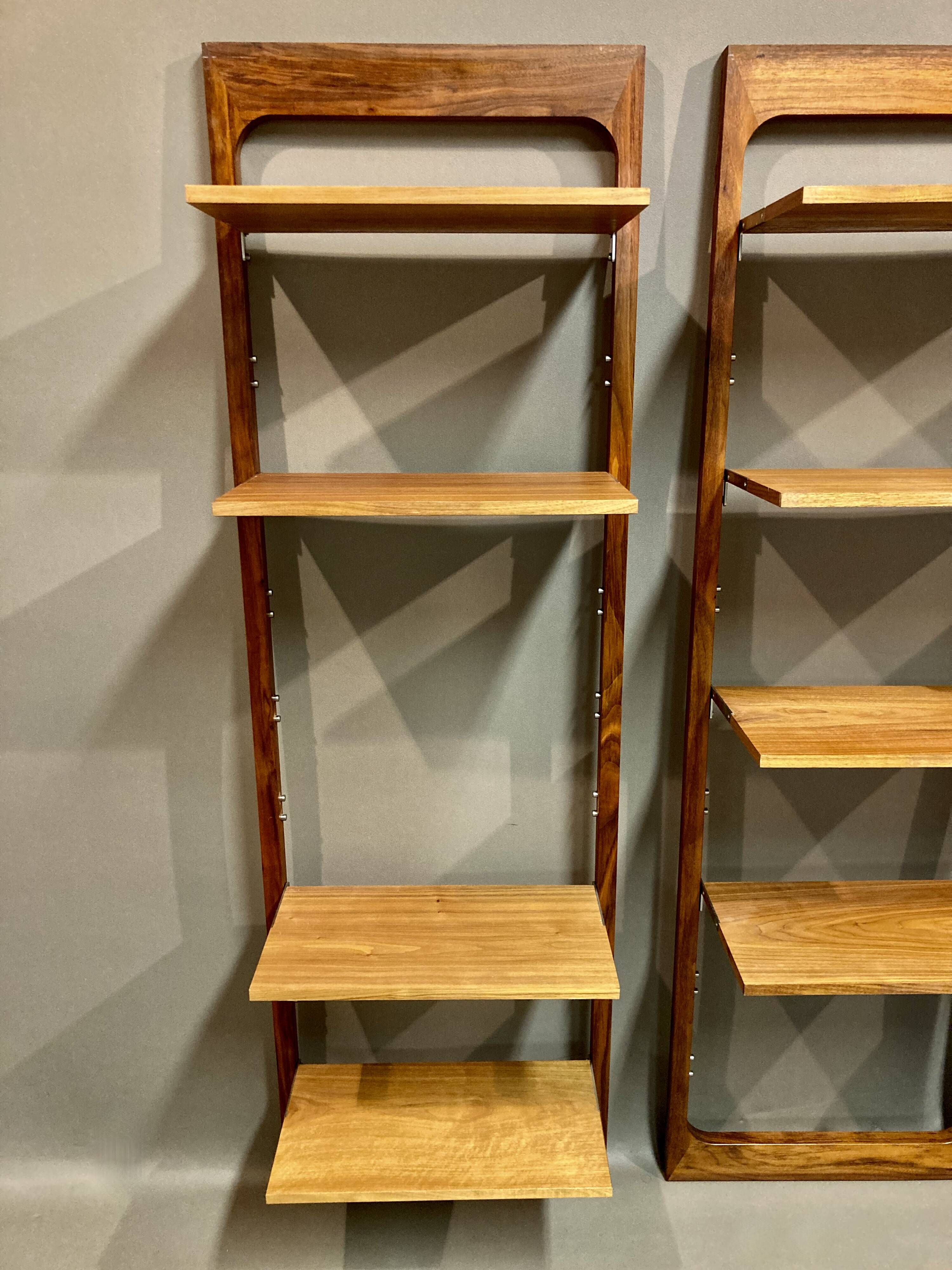 Suite de 3 étagères modulables design scandinave 1960