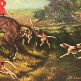 JL Lecoyer. "Fox hunting". Large format painting.