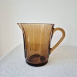 Vintage amber glass pitcher '1970s - Duralex France