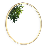 Vintage oval mirror with brass border - EDIL