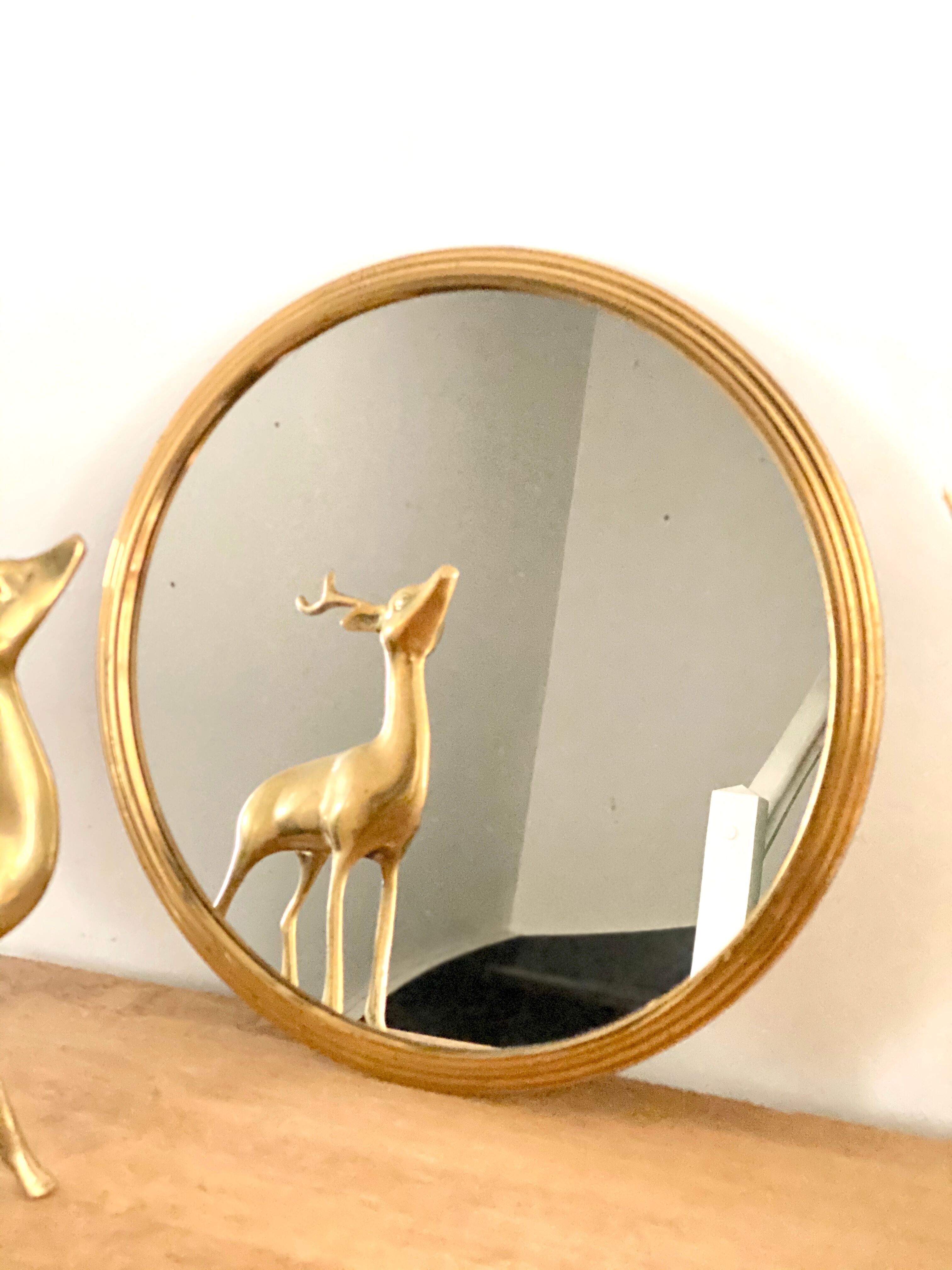 Round mirror tray 29cm