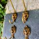 4 lion coat hooks in solid brass Art Nouveau