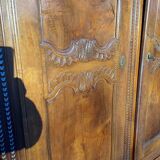 3 door, 1 drawer wardrobe, 19th century walnut