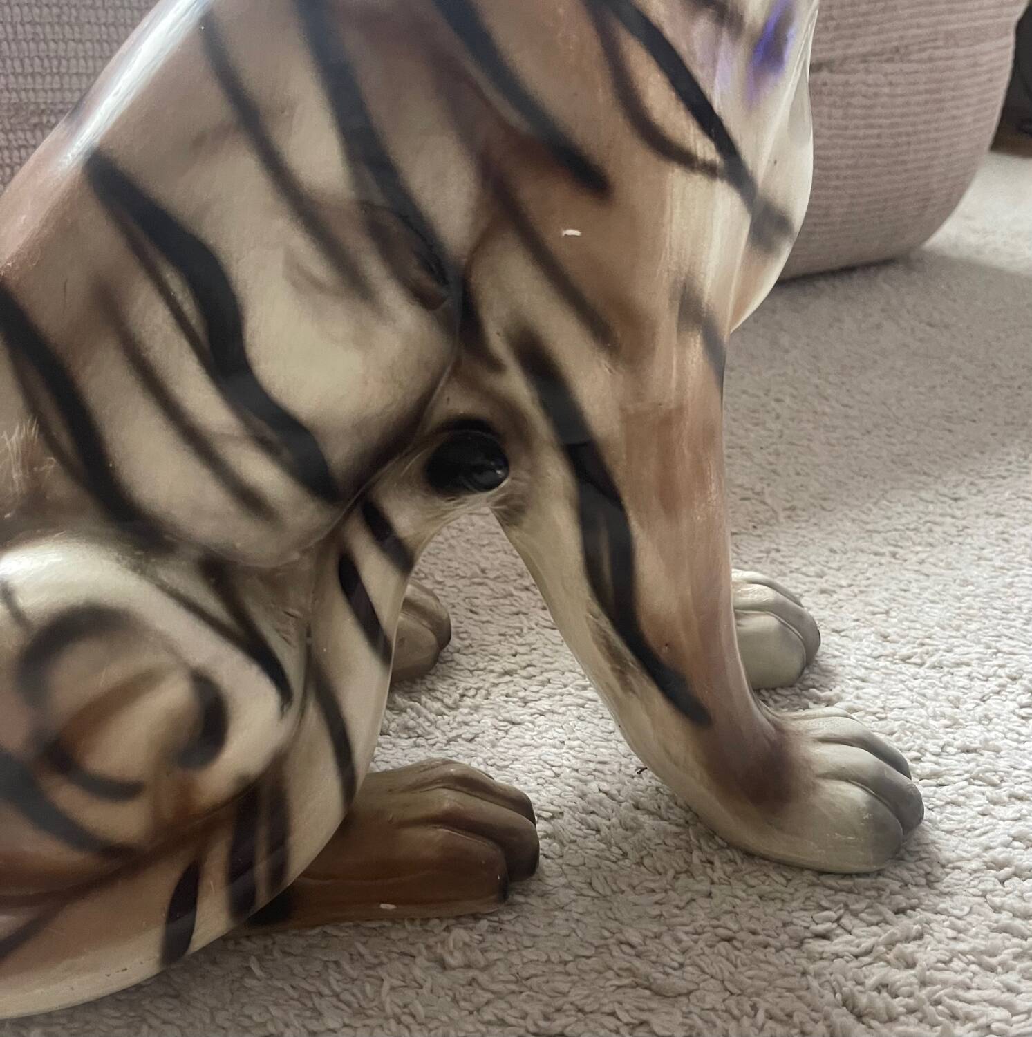 Enamelled ceramic tiger 1970
