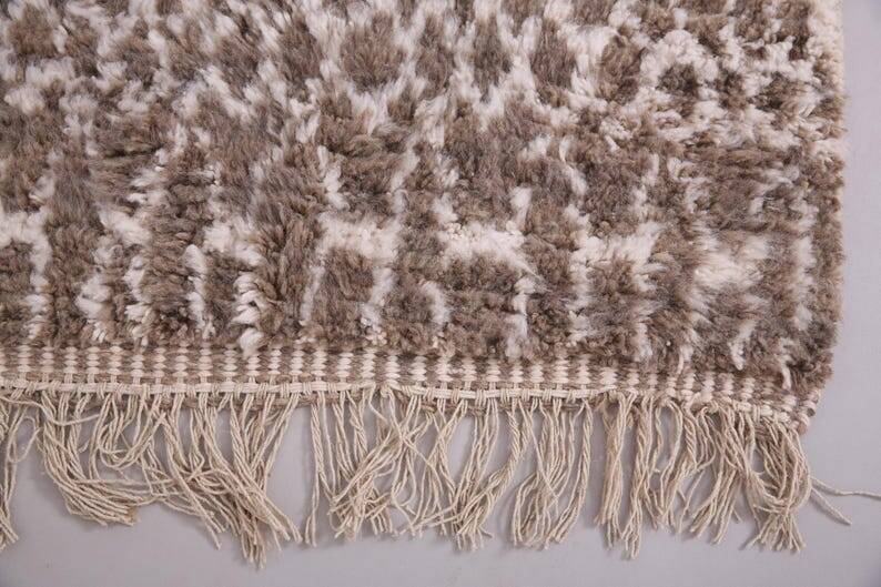 Taupe Beni Ourain rug, Moroccan rug 150/250cm