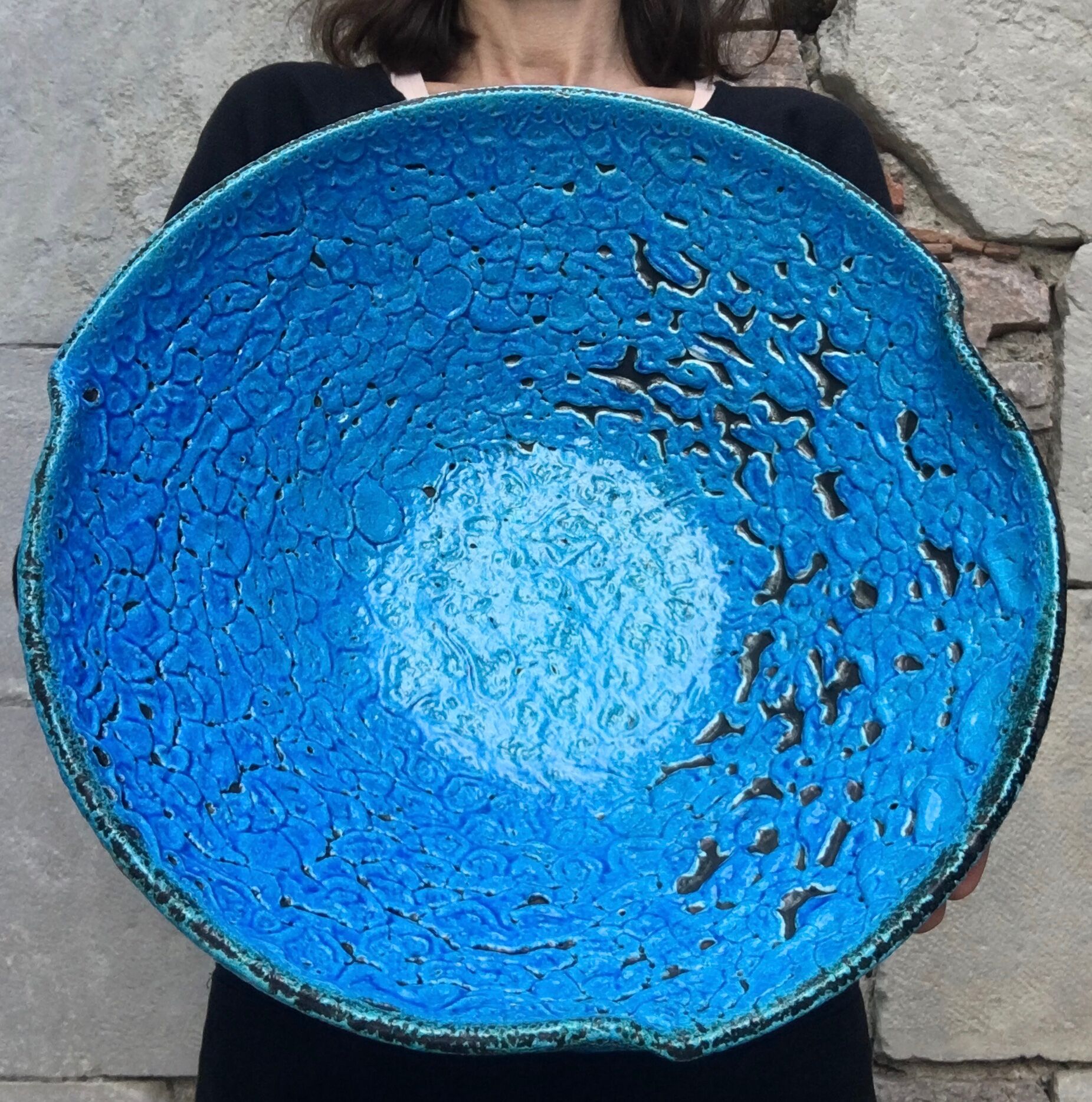 Large XL cup ceramic in turquoise Fat Lava