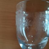 Lot de 6 verres cristal gravés