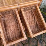 Vintage rattan chest of drawers