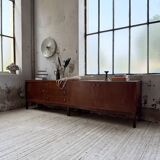 Enfilade teck XL années 60 constructiviste