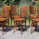 Suite of 6 Viennese bistro chairs from J&J KOHN 1900 ca