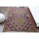Vintage Turkish Oushak Handmade Wool Cotton Purple Area Rug 165x244