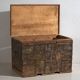 Antique olive green patinated chest (c.1920) #53