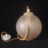 Suspension globe verre soufflé doré