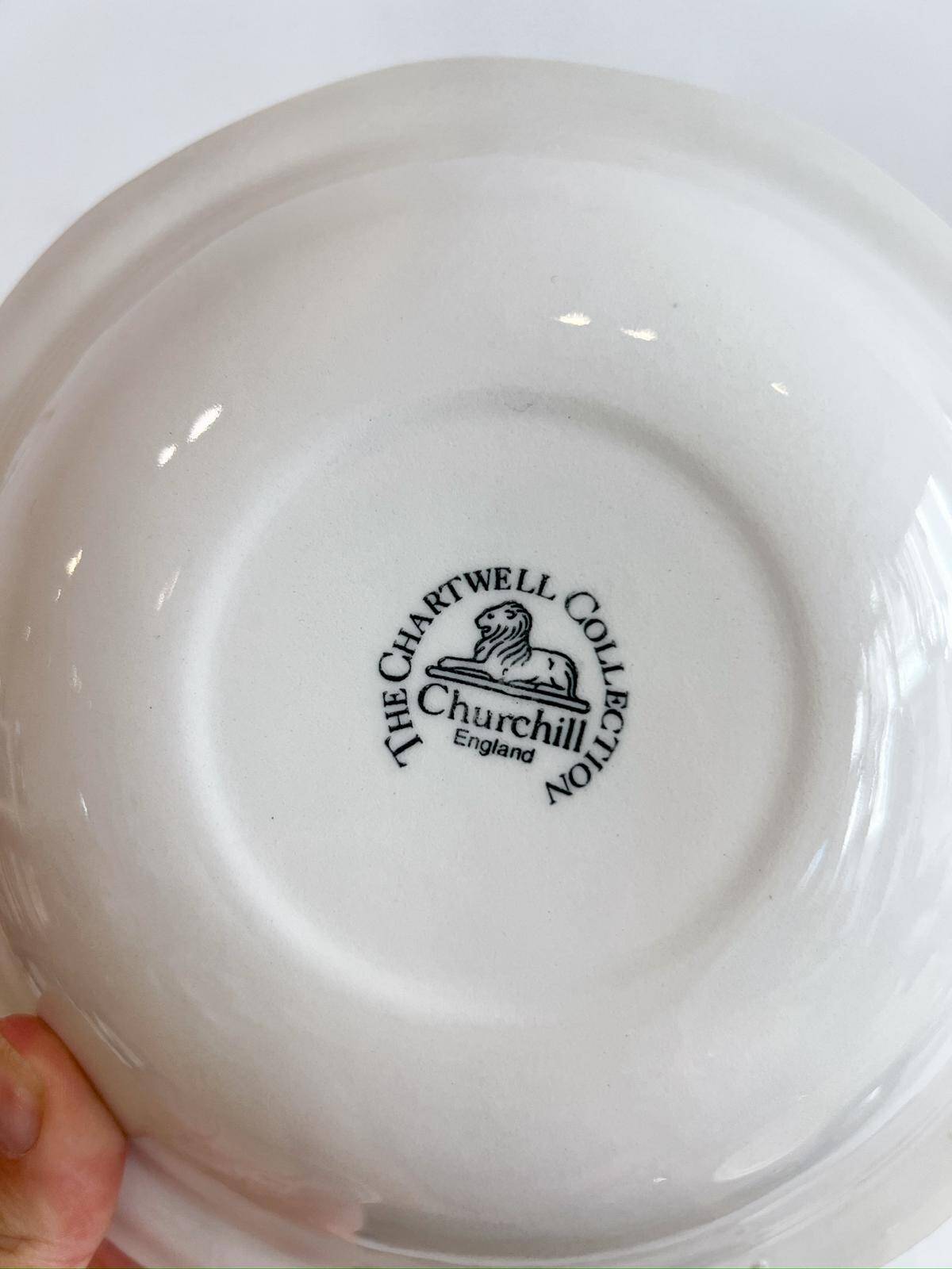 11 Churchill deep dessert plates