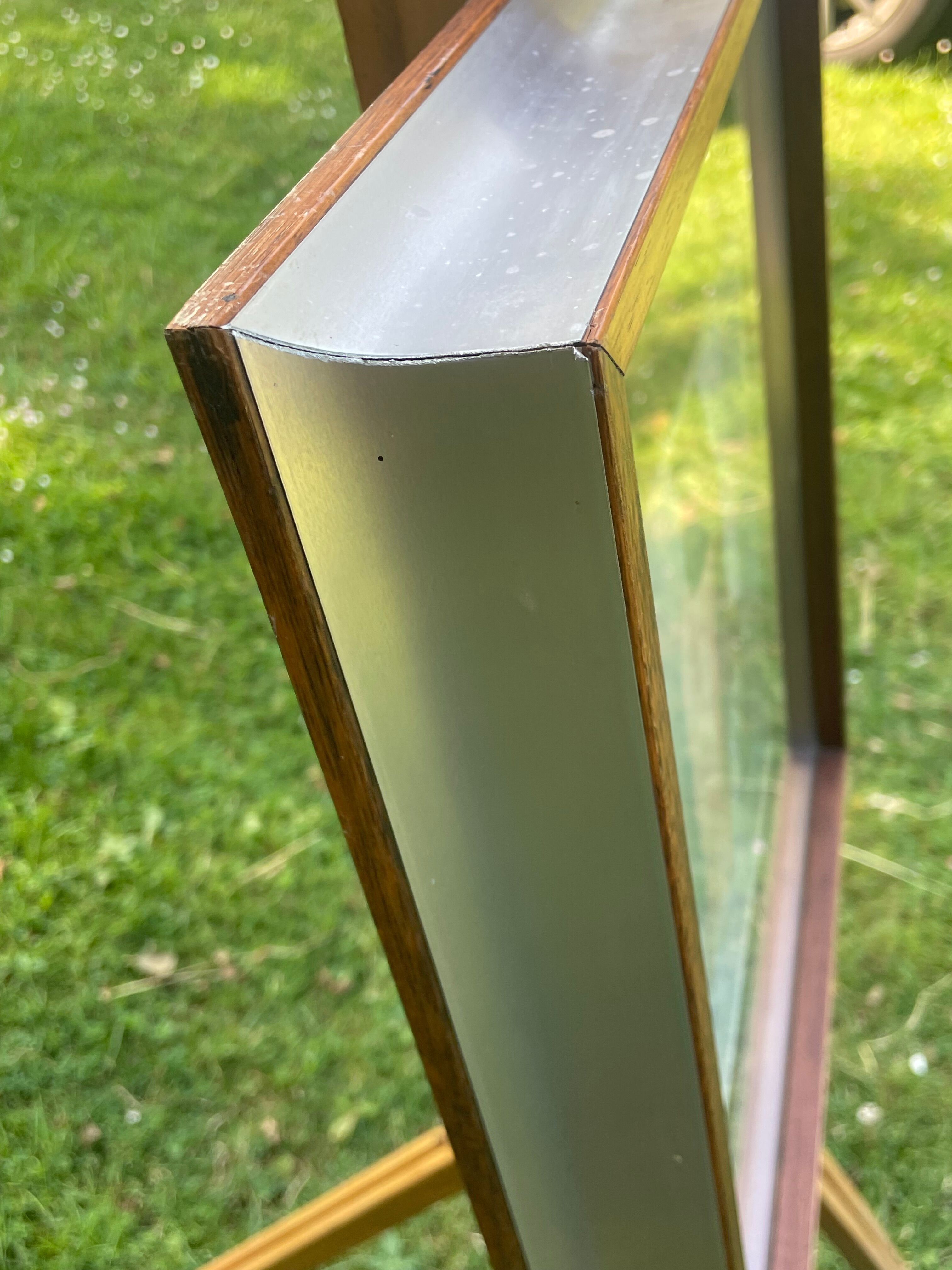 Polished steel frame and glass year 70 - aquati patent