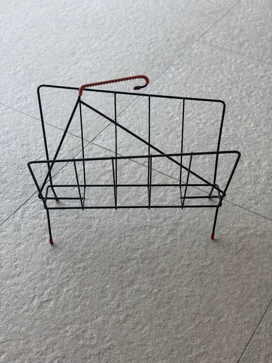 1960s metal magazine rack