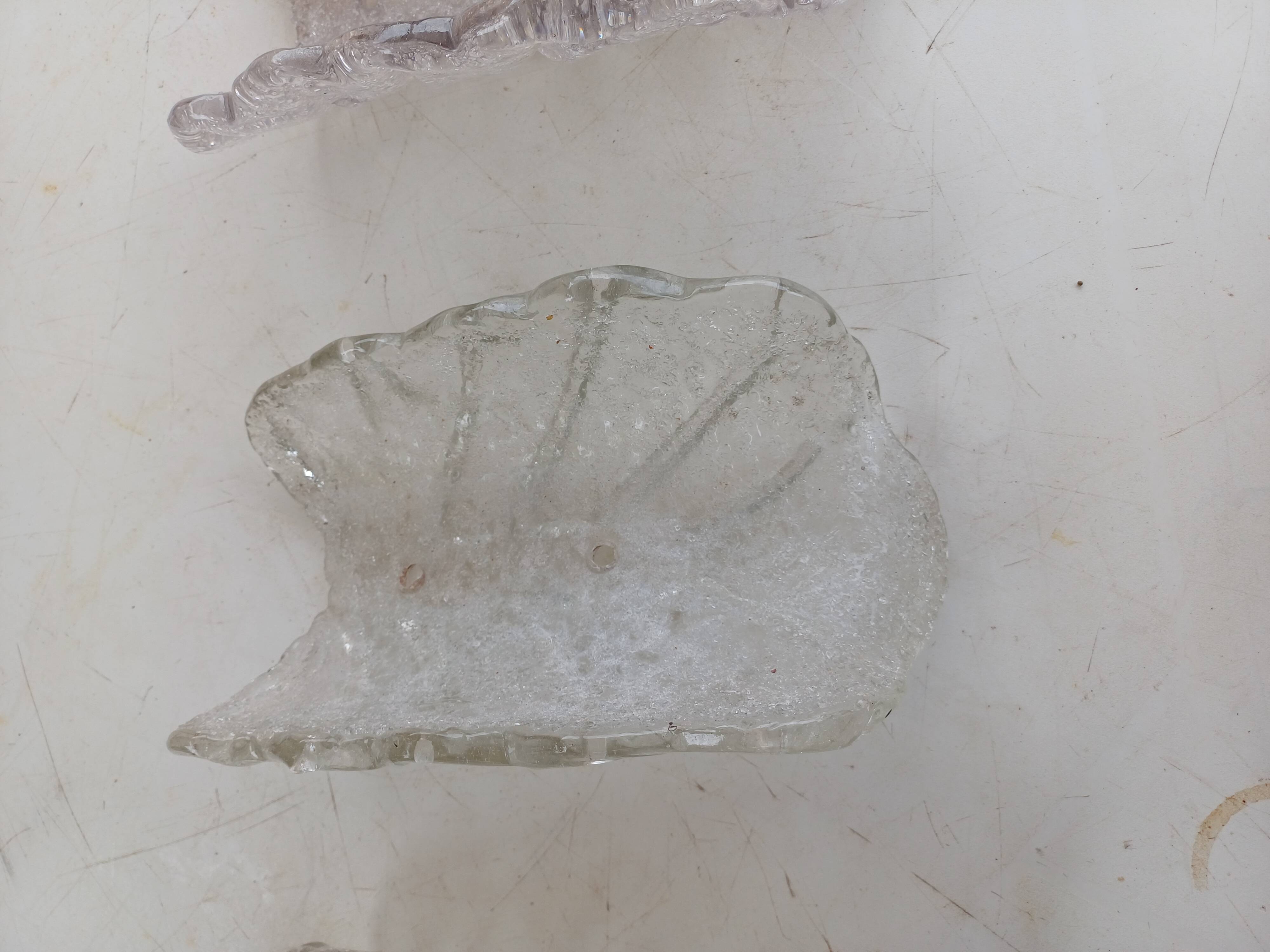 Set of 3 Murano glass "Tiles" wall lights