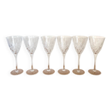 Large thomas webb water glasses - crystal - romeo model - vintage