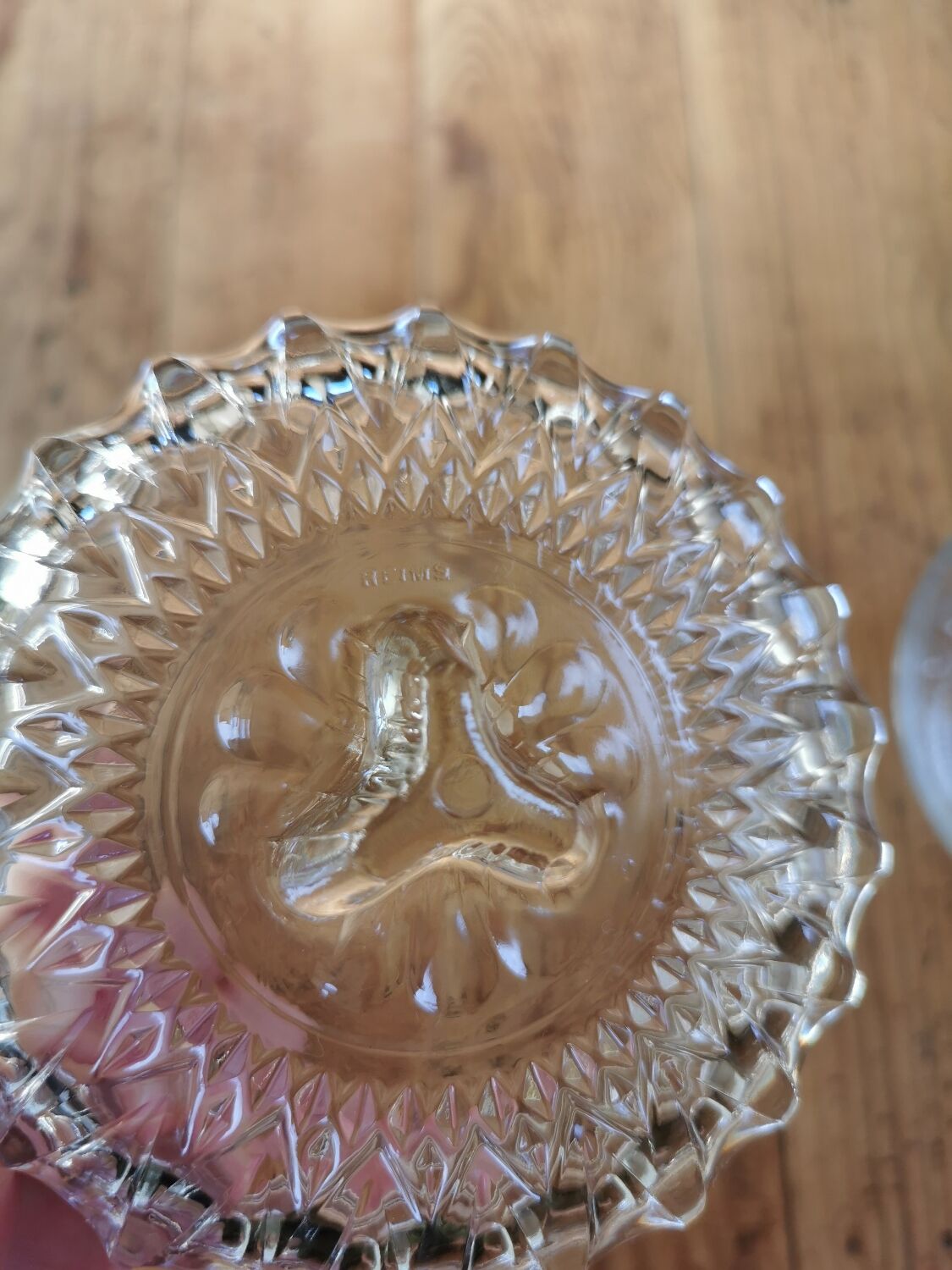 Vintage glass candy box from Reims