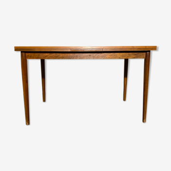 Vintage teak square extendable  dining table designed and manufactured by lübke,  1960s