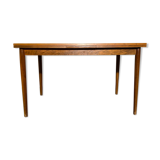 Vintage teak square extendable  dining table designed and manufactured by lübke,  1960s