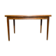 Vintage teak square extendable  dining table designed and manufactured by lübke,  1960s