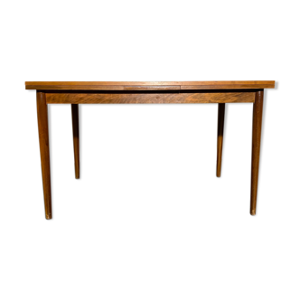 Vintage teak square extendable  dining table designed and manufactured by lübke,  1960s
