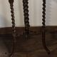 Small walnut side table with drop leaf and twisted legs – 20th century