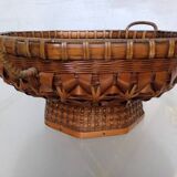 Cup / basket ikebana japan bamboo braided XXth
