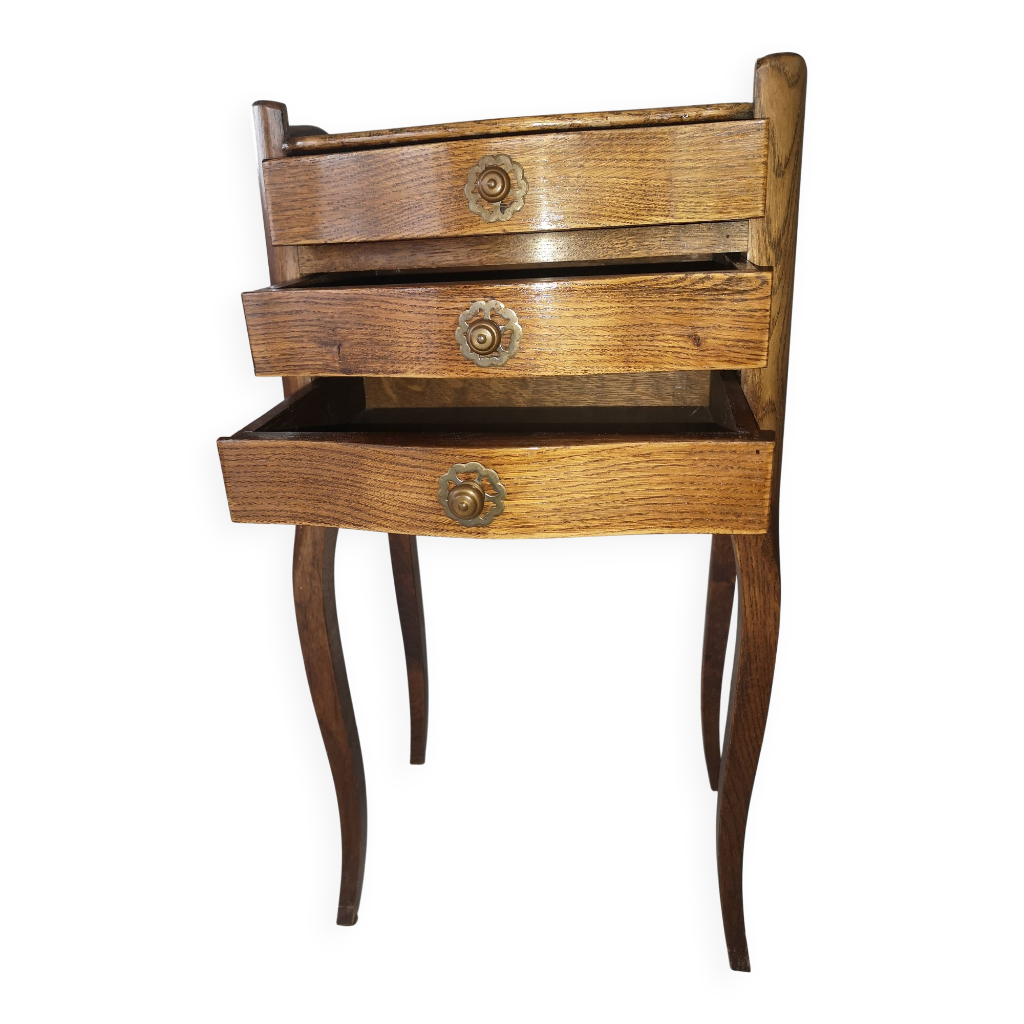 Petit meuble d’appoint / chiffonnier 3 tiroirs en bois – Style rustique