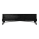 Mid-Century Modern Scandinavian Dark Oak Sideboard with Metal Handles