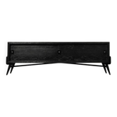 Mid-Century Modern Scandinavian Dark Oak Sideboard with Metal Handles