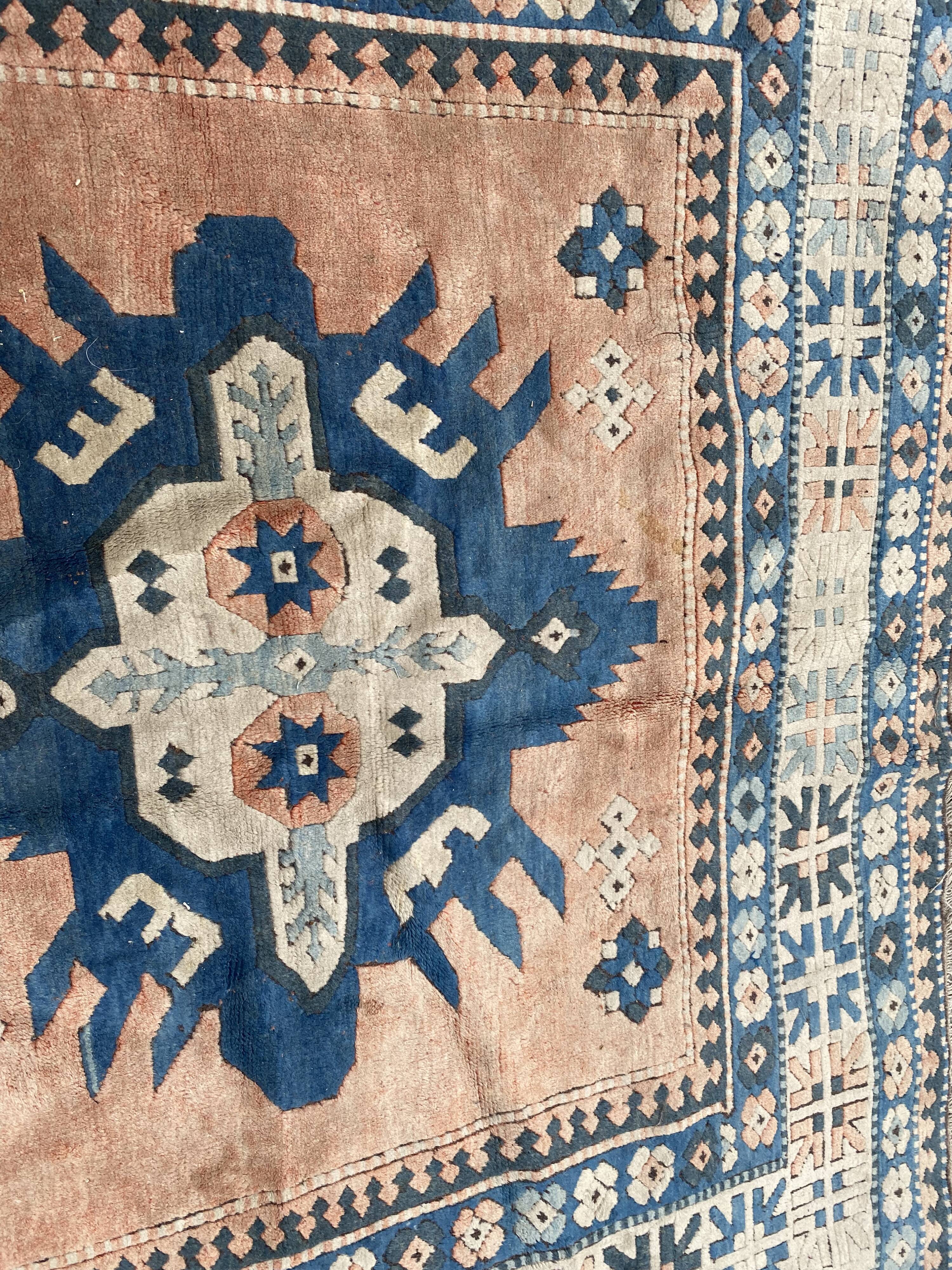 Vintage Turkish carpet Kars Anatolia handmade 224x324 cm