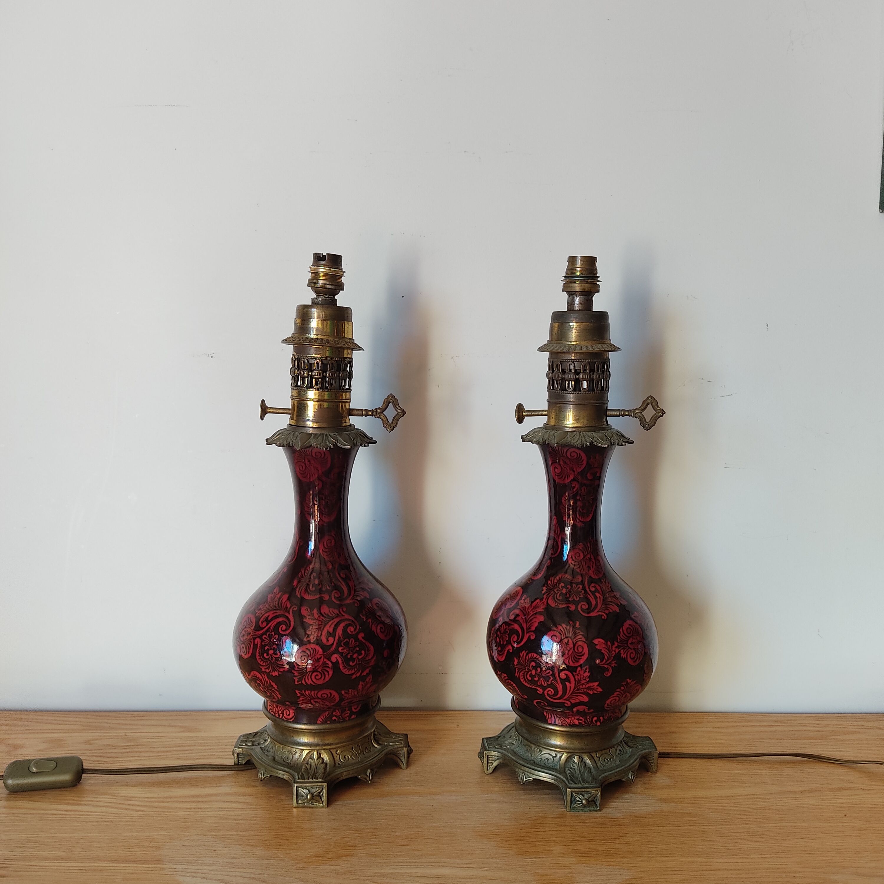 Paire de lampes Napoléon III