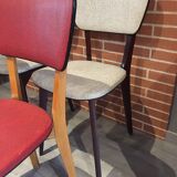 Suite of 6 vintage faux chairs