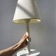 Industrial white metal lamp 1980