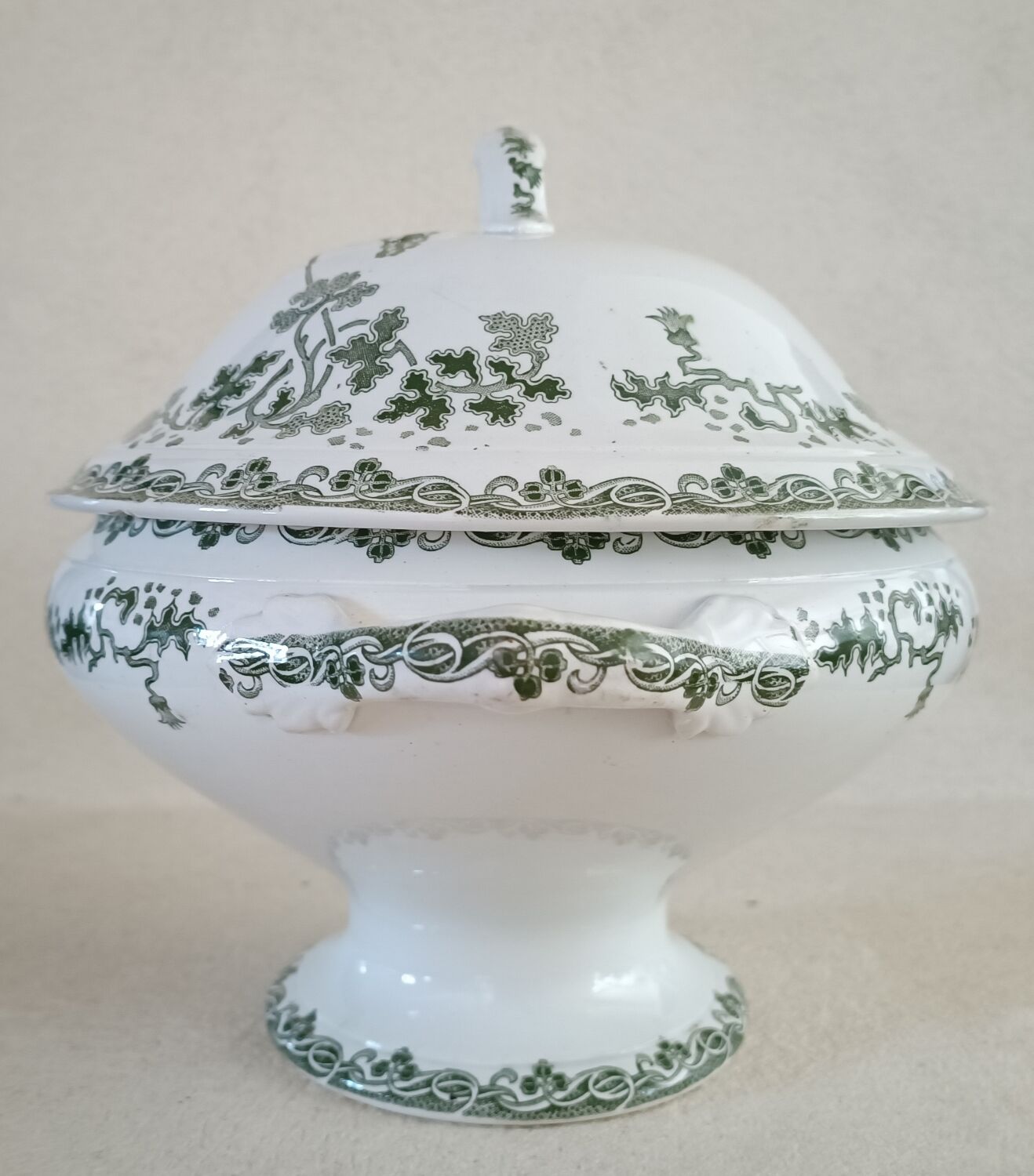 Tureen and ravier Saint Amand and Hamage