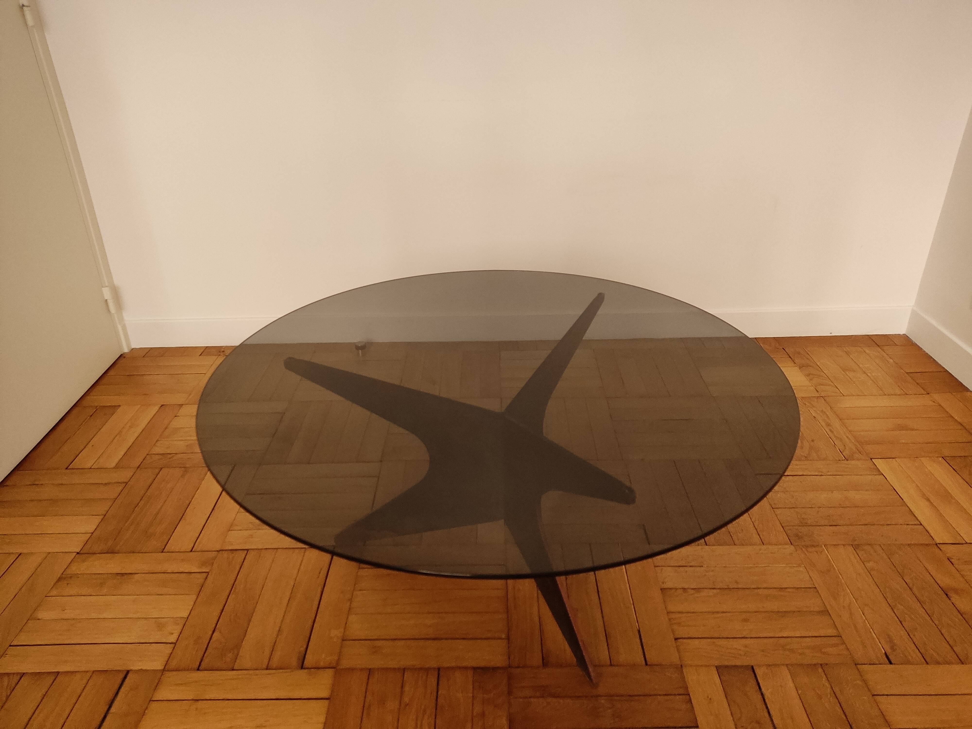 Weathered iron coffee table 1960
