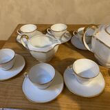 Exceptional Tea/Coffee Service Limoges – E. Galtier – 27 pieces – Fine Gold –