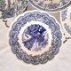 Mismatched antique soup plates