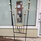 Cloakroom coat rack hat umbrella metal and vintage brass