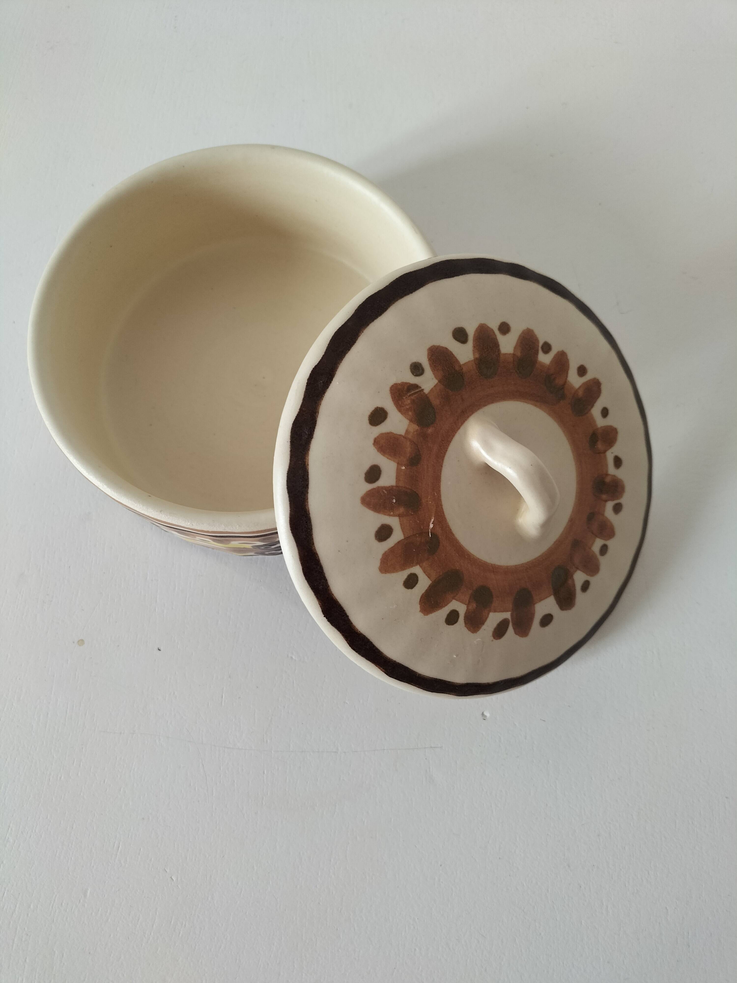 HB Quimper geometric design 70s bonbonnière