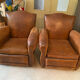 2 vintage club armchairs