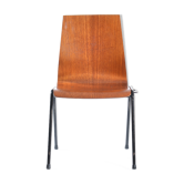 Chaises empilables en contreplaqué de teck courbé, Allemagne, années 1960