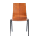 Bended teak plywood stacking chairs on metal construction, Germany, 1960s